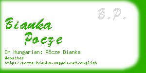 bianka pocze business card