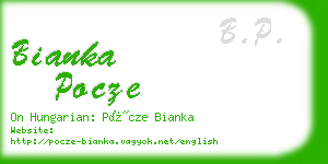 bianka pocze business card